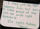 Teacher to donate kidney for 4-year-old student
